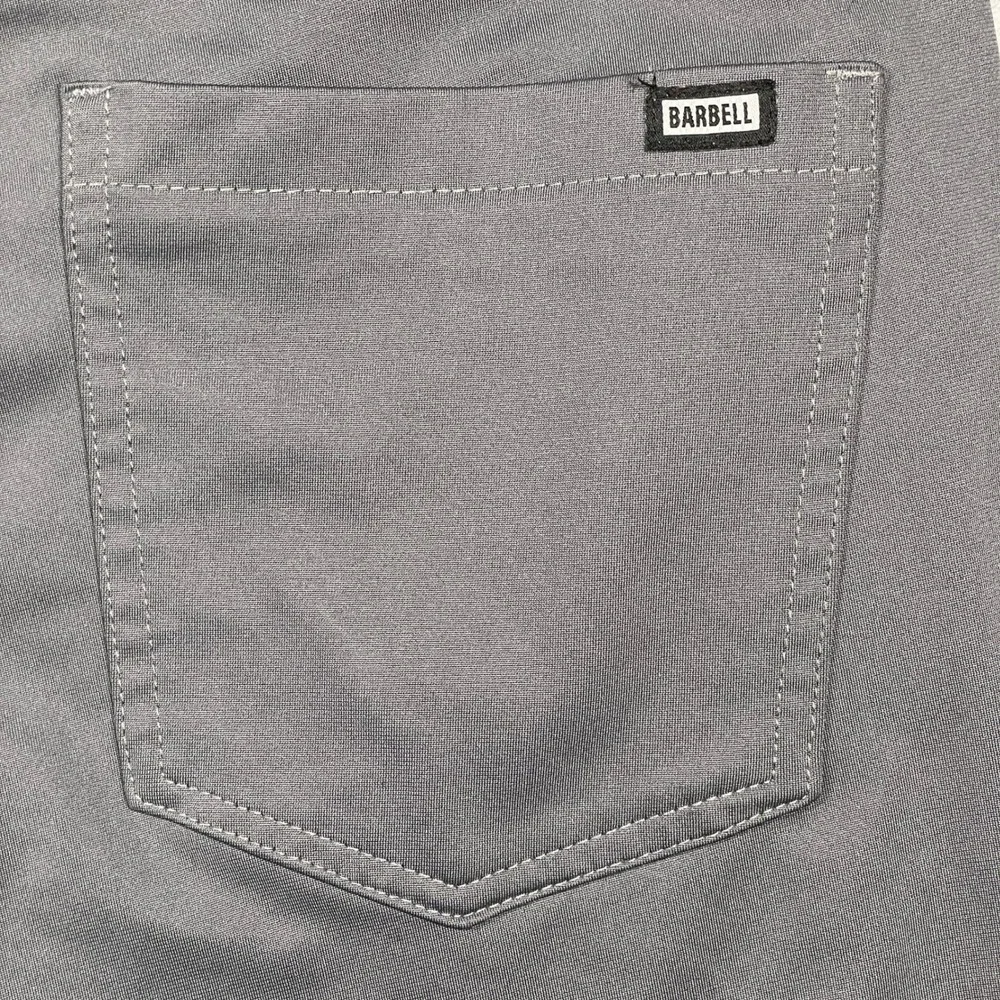 Barbell Apparel Slim Athletic Fit Pants Mens Grey Performance Chino Commuter 32